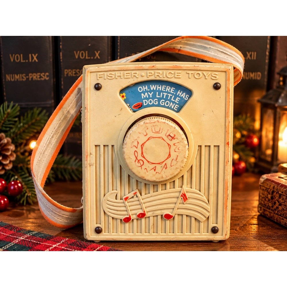 VTG Fisher Price Pocket Radio Music Where Where Did My Little Dog Go 1972 Works